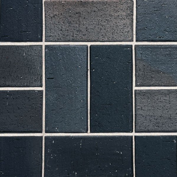 Pavaj Klinker Roben SCHWABING schwarz-buntgeflammt, gefast