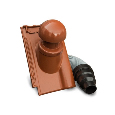 Țigla de ventilație Piemont cu ieșire pentru coșul de fum 1 Țigla de ventilație Piemont cu ieșire pentru coșul de fum 1